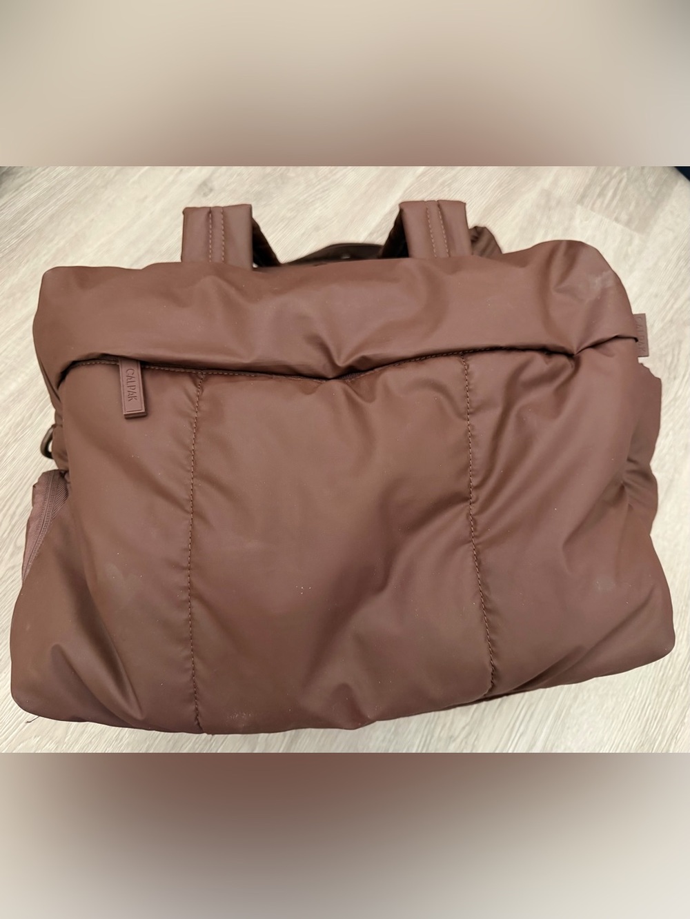 Calpak Luka duffel in Walnut